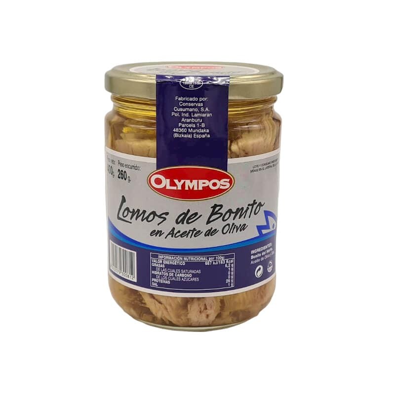 Lomos Bonito A/O. Olympos. Tarro 400 gr.